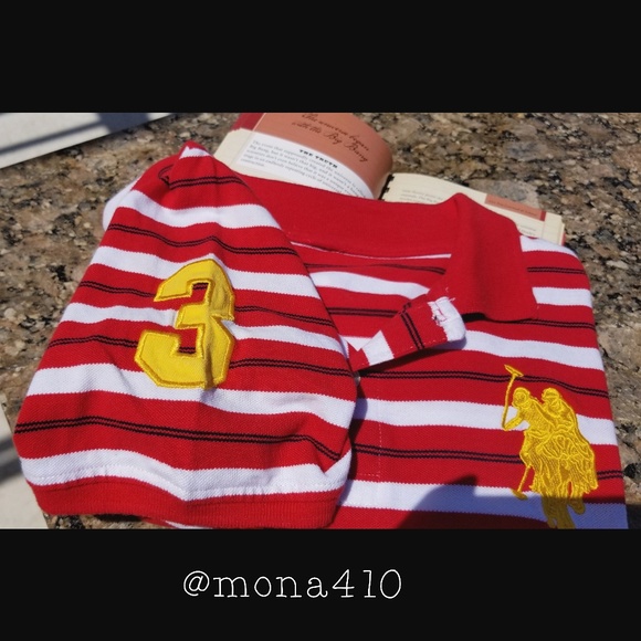 Red/White USPA Polo Shirt - Picture 3 of 3
